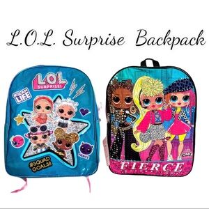 NWT LOL Surprise! Pink & Black OR Blue 15” Backpack